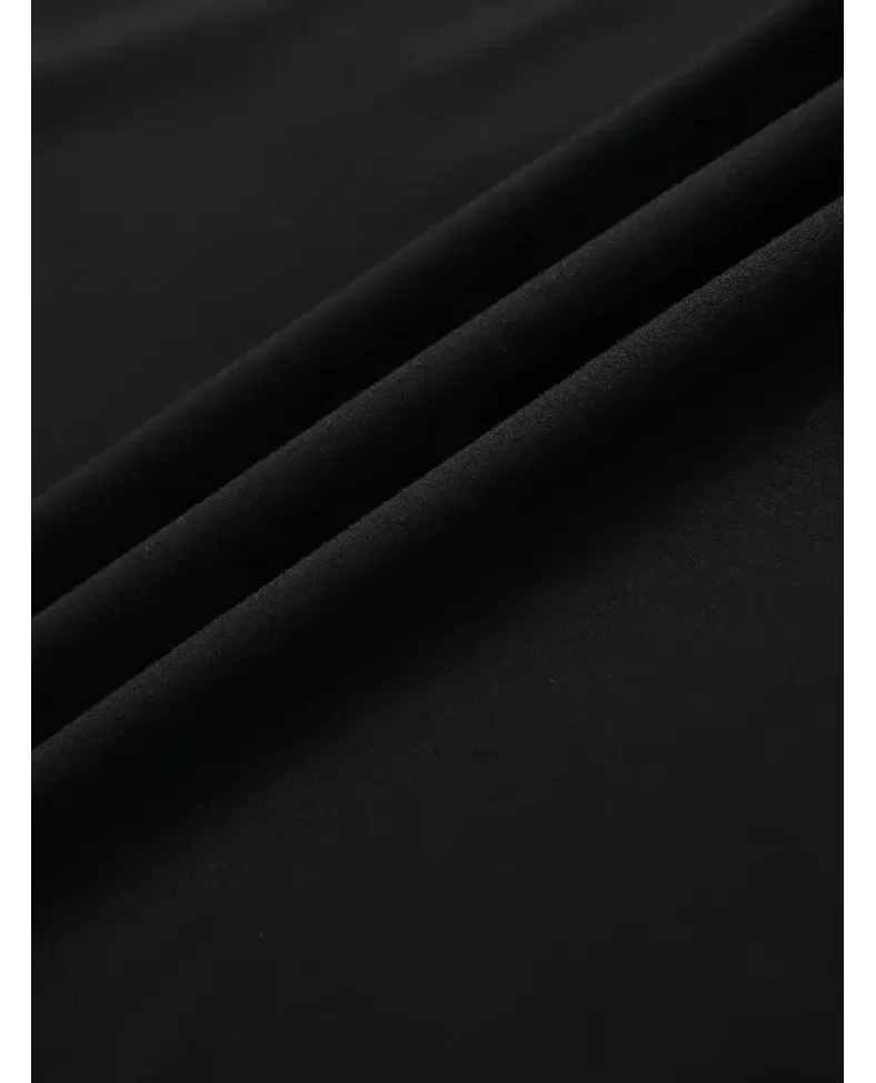 Büyük Boy Ayıcık Baskılı Bisiklet Yaka İlkbahar Yaz İçin Kısa Kollu Kadın Giyim - Siyah