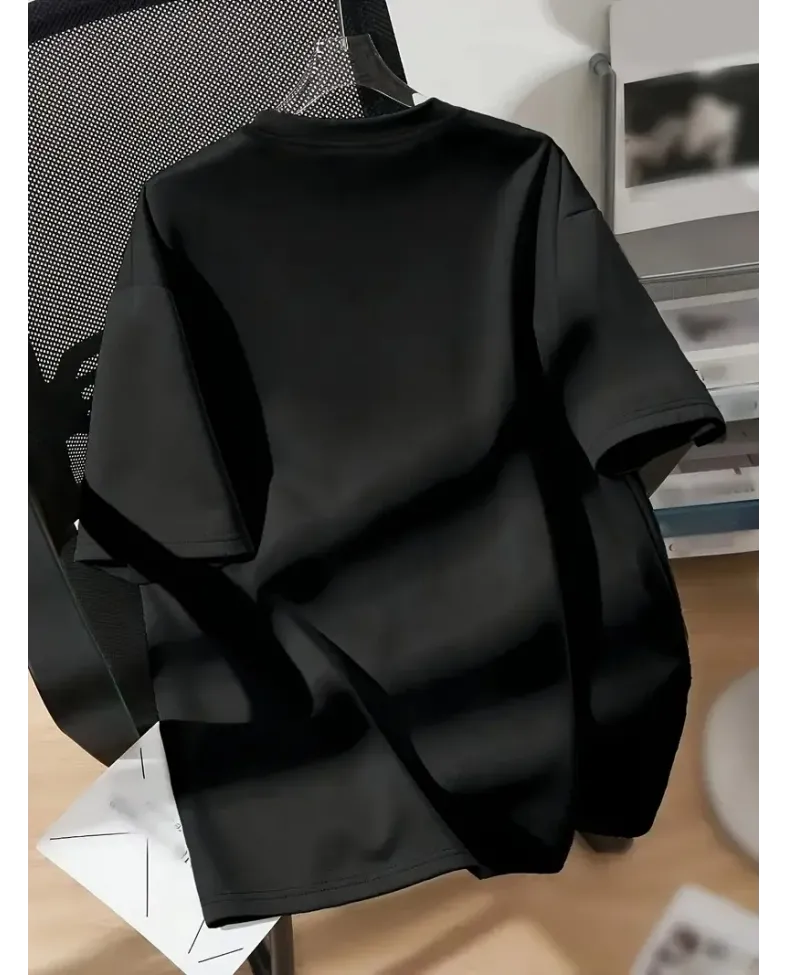 Kadın Penye Compack Spider Baskılı Oversize Kısa Kol Yazlık T-shirt - Siyah