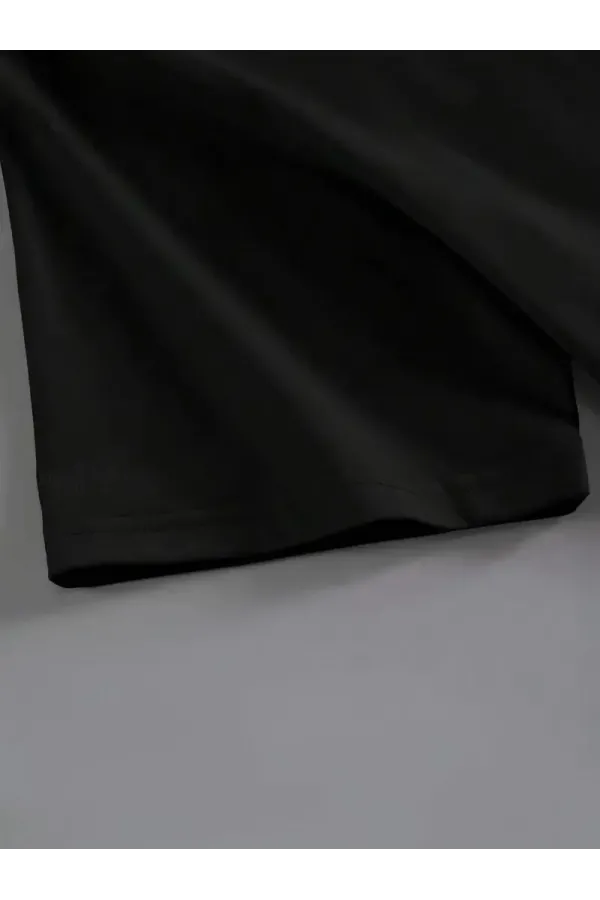 Kadın Brooklyn Harf Baskılı  T-shirt, Rahat Kısa Kollu Bol T-shirt, Kadın Giyim - Siyah