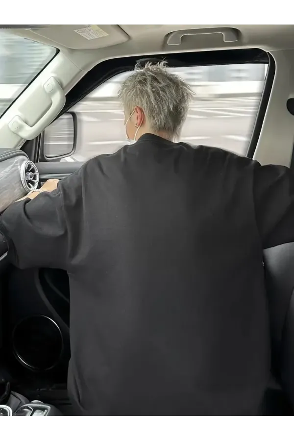 Baskı Oh Erkek Oversive Tişört Grafik Tişört Erkek Outdoor Kıyafetleri Sporda ve - Siyah