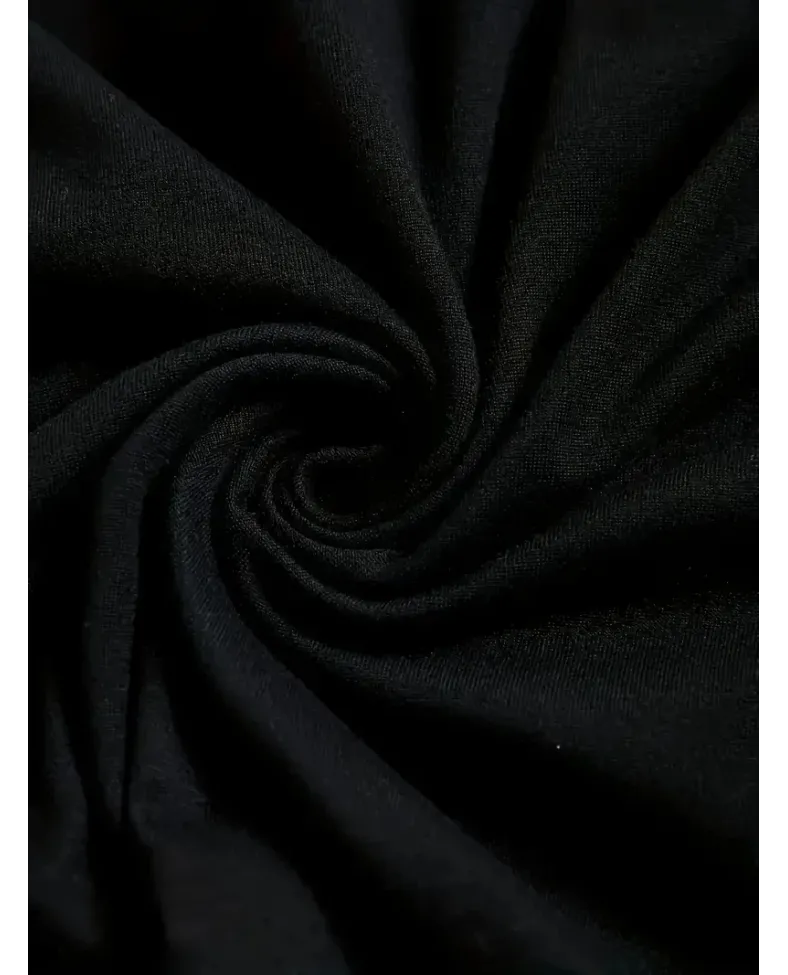 Büyük Boy Ayıcık Baskılı Bisiklet Yaka İlkbahar Yaz İçin Kısa Kollu Kadın Giyim - Siyah