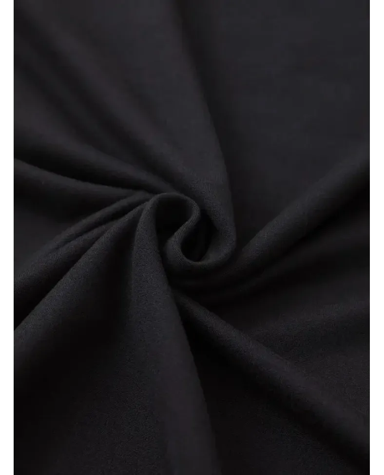 Kadın Penye Compack Baskılı Bisiklet Yaka Kısa Kol Yazlık T-shirt - Siyah