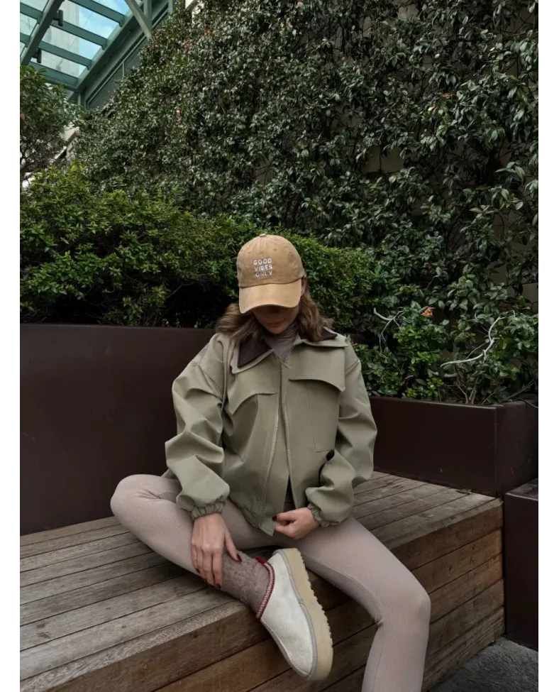 Çift Yakalı Ceket Mont - Yeşil Somersan Giyim | Kadın, Erkek ve Çocuk Moda