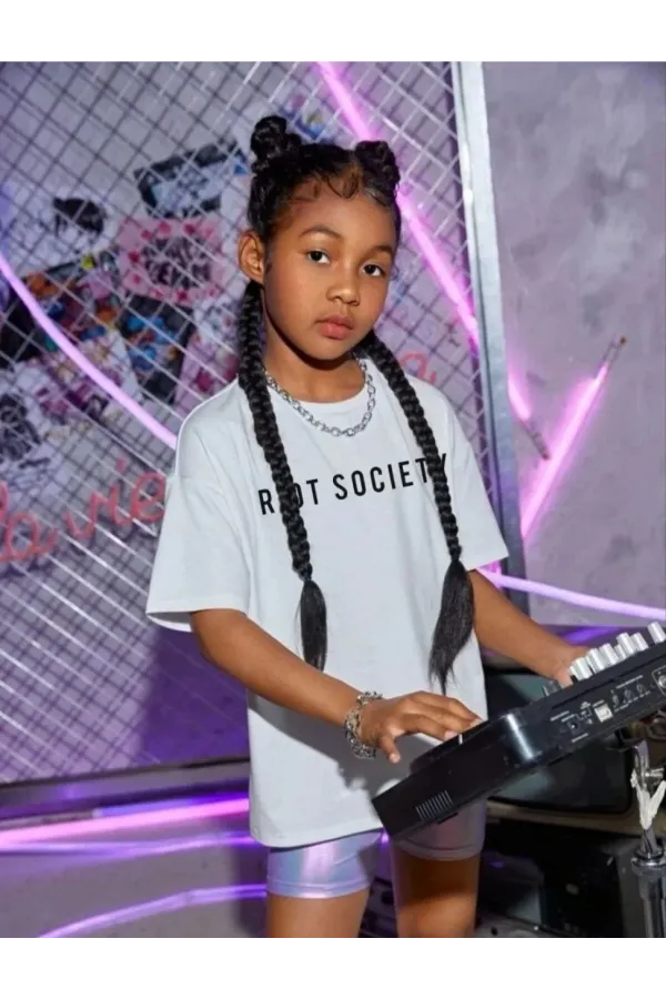 Çocuk Unisex Baskılı T-Shirt - Beyaz