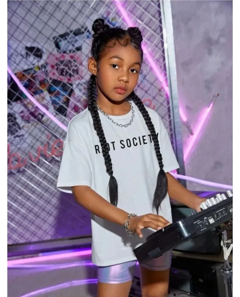 Çocuk Unisex Baskılı T-Shirt - Beyaz