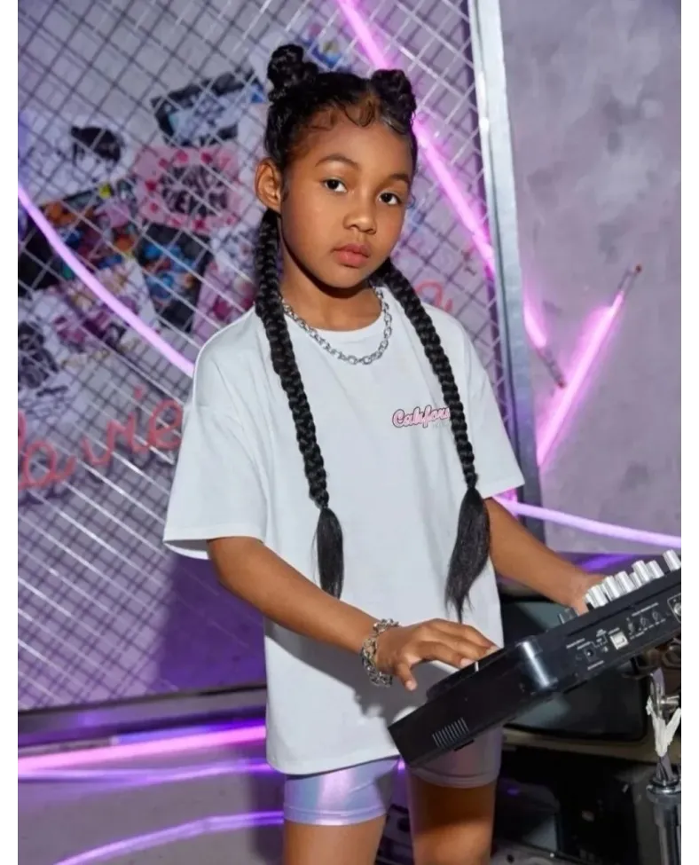 Çocuk Unisex Baskılı T-Shirt - Beyaz