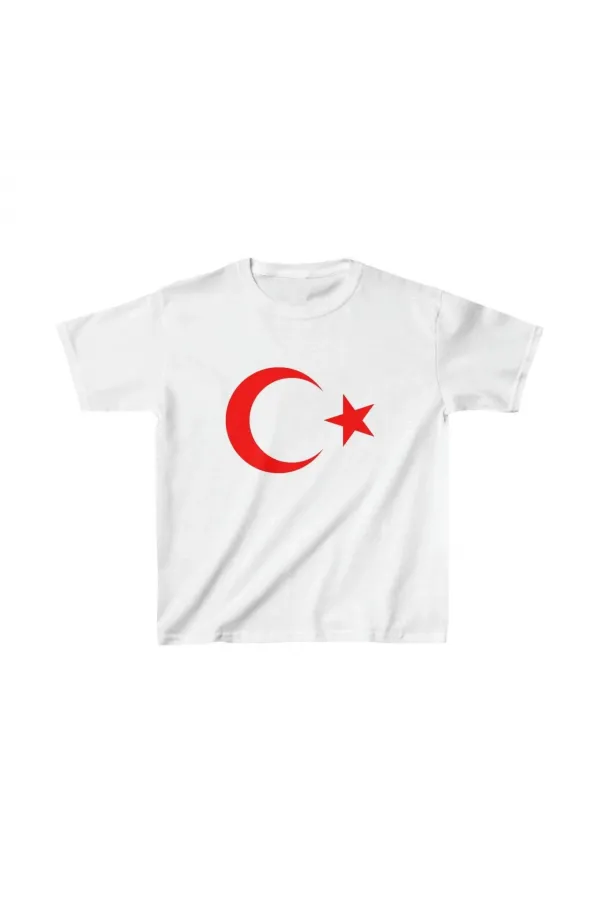 Çocuk Unisex Baskılı T-Shirt - Beyaz