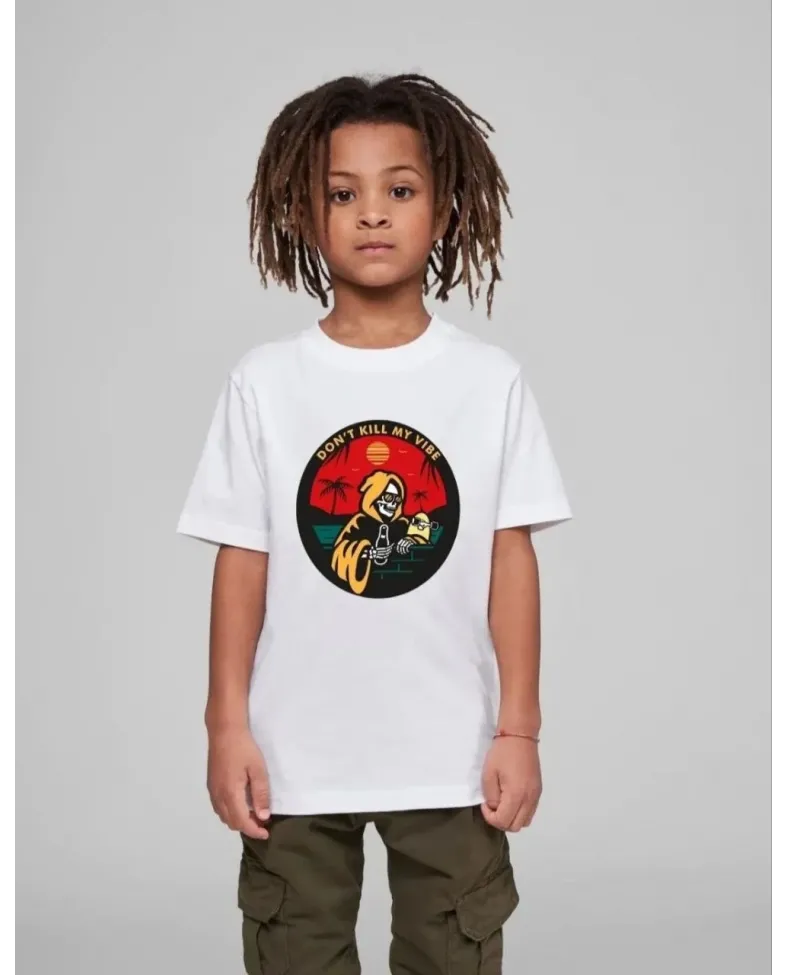 Çocuk Unisex Baskılı T-Shirt - Beyaz