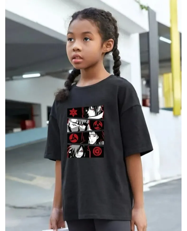 Çocuk Unisex Baskılı T-Shirt - Siyah