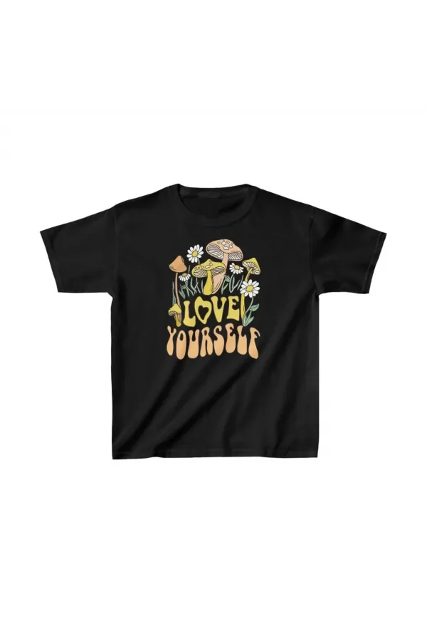 Çocuk Unisex Baskılı T-Shirt - Siyah