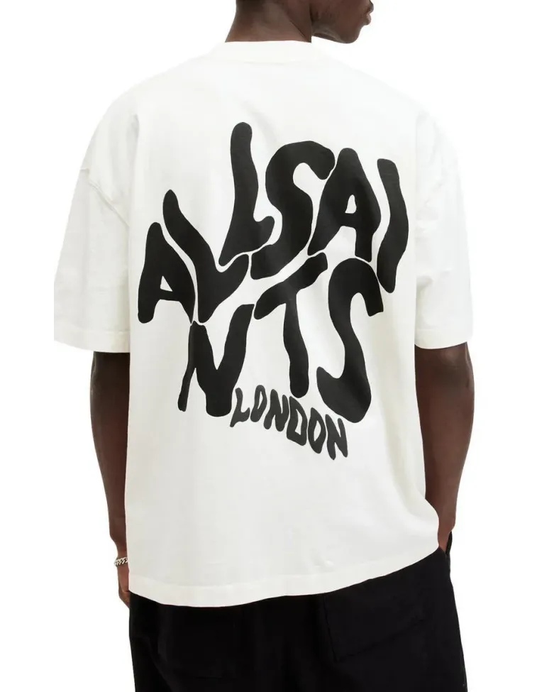 Erkek Baskılı Oversize - Beyaz