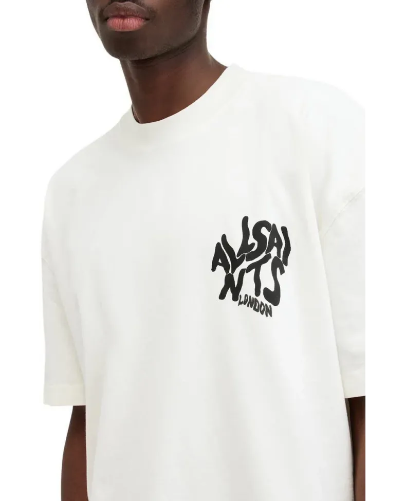 Erkek Baskılı Oversize - Beyaz