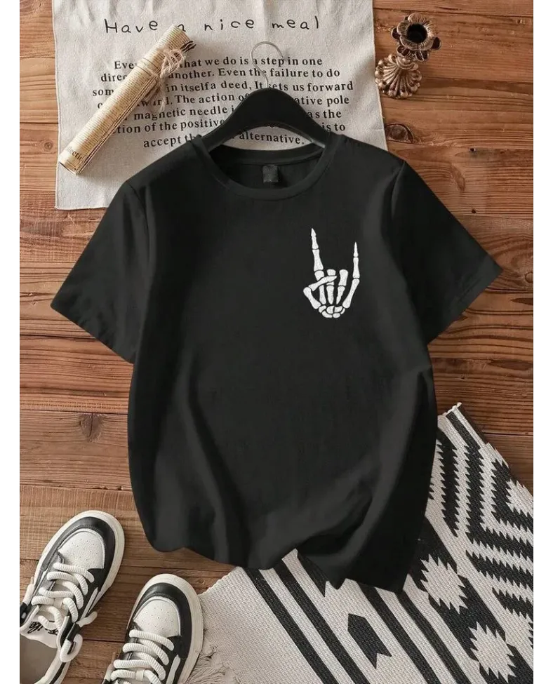 Erkek Baskılı Oversize T-shirt - Siyah