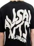 Erkek Tişört Baskılı Oversize Kısa kol T-shirt - Siyah