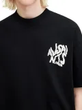 Erkek Tişört Baskılı Oversize Kısa kol T-shirt - Siyah