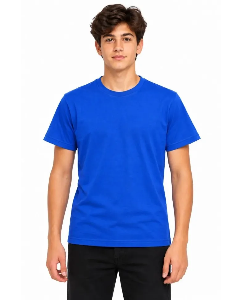 Erkek Çocuk Basic Bisiklet Yaka Kısa Kollu Slim Fit Yazlık Tişört