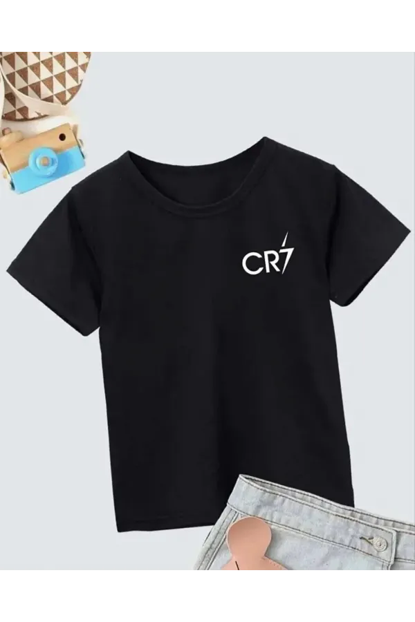 Erkek Çocuk Baskılı T-Shirt - Siyah