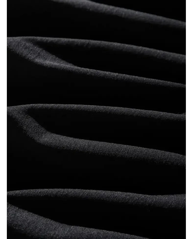 Erkek Dağ Grafikli Tişört, Yaz için Büyük Beden Rahat T-shirt - Siyah