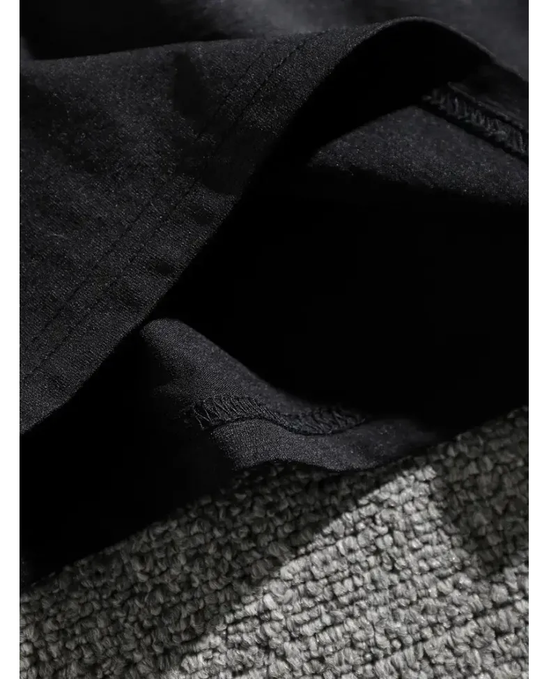 Erkek Dağ Grafikli Tişört, Yaz için Büyük Beden Rahat T-shirt - Siyah