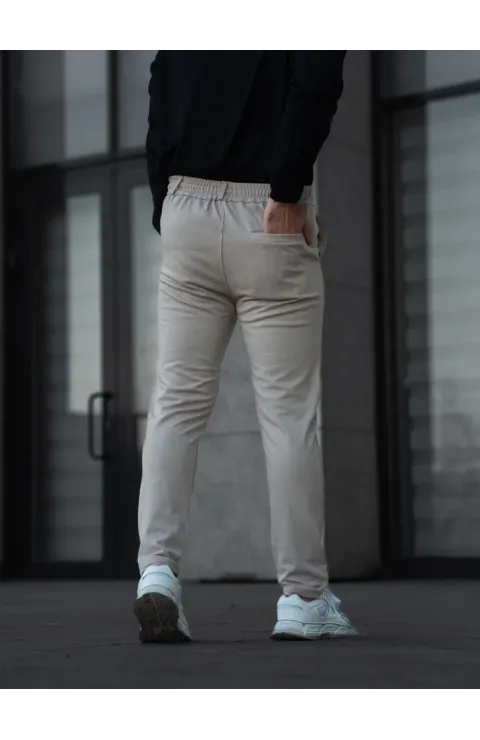 Erkek Diagonel Mikro dokulu Cepli Pantolon - Gri