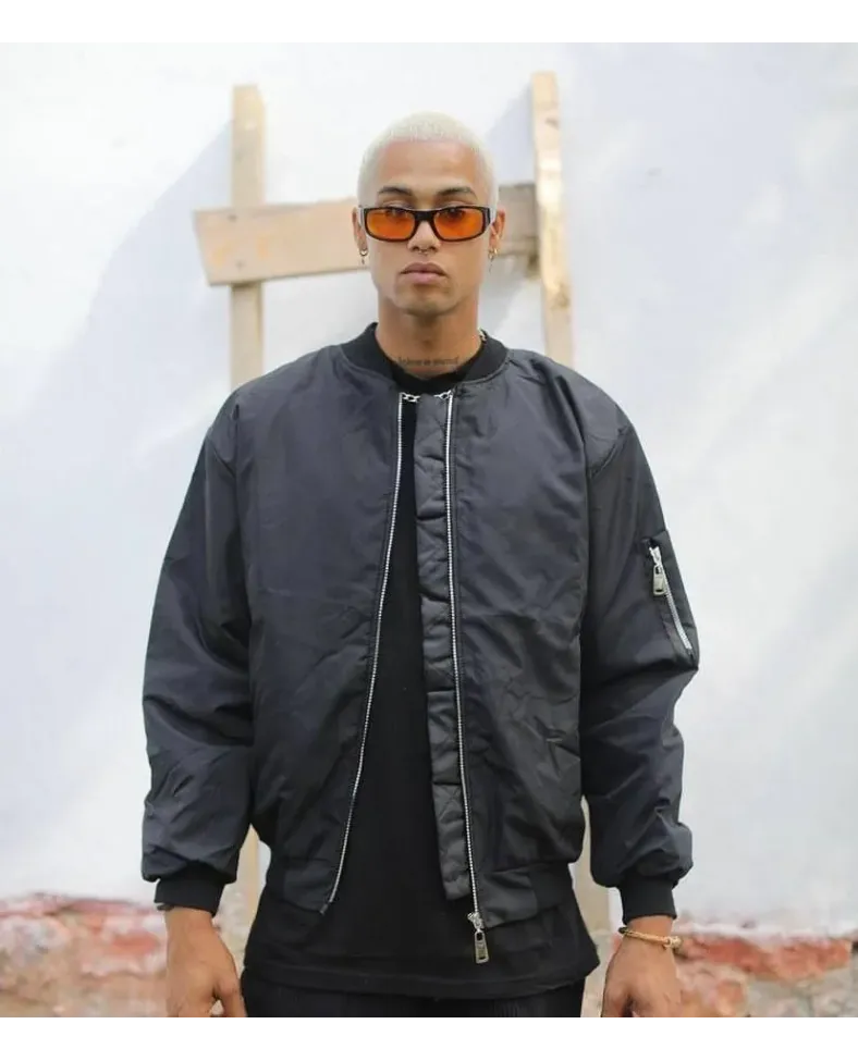 ERKEK Siyah Bomber Mont Su İtici Kapitone Astarlı Fermuarlı Kullanıma Uygun Ceket - Siyah