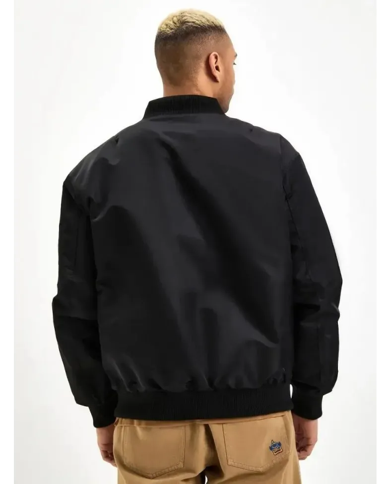ERKEK Siyah Bomber Mont Su İtici Kapitone Astarlı Fermuarlı Kullanıma Uygun Ceket - Siyah