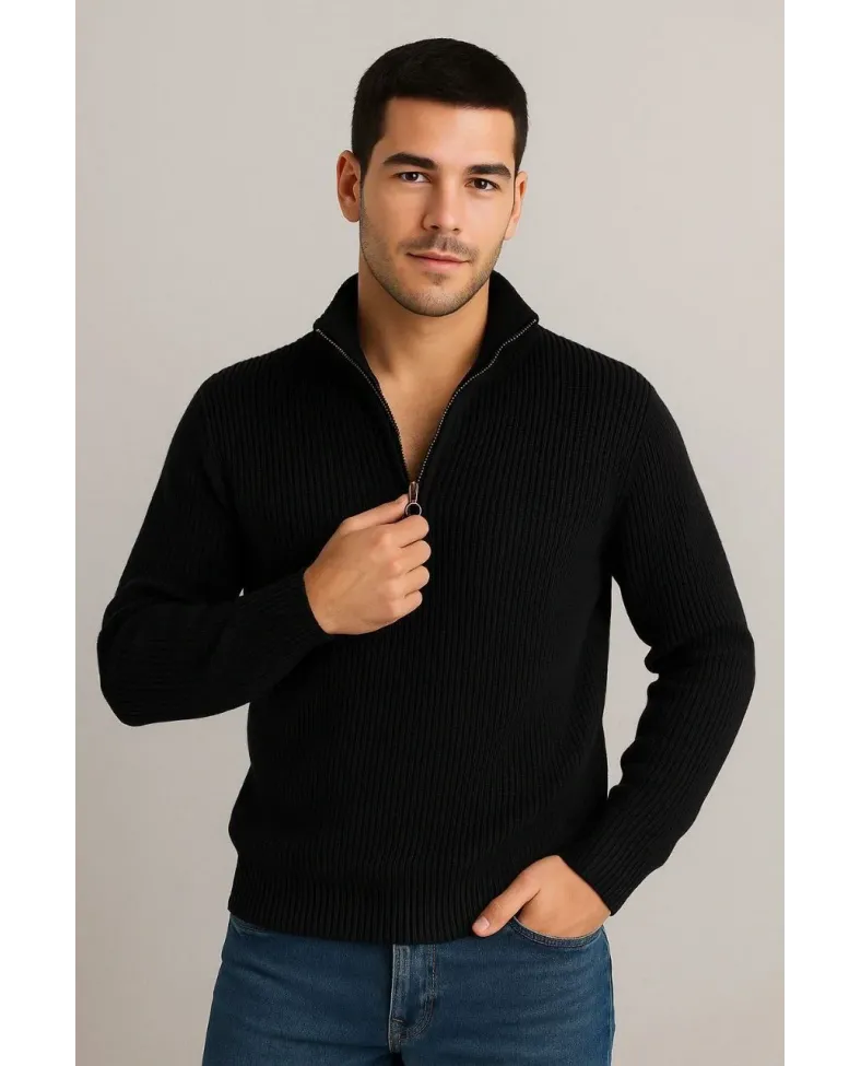 Erkek Fitilli Triko Kazak 3’lü Set Mint Yeşili Siyah Bej Kalın Dokuma Pamuklu Regular Fit Somersan Giyim | Kadın, Erkek ve Çocuk Moda