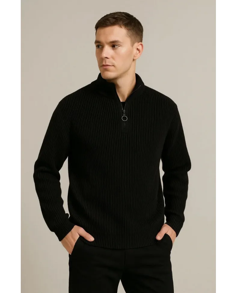 Erkek Fitilli Triko Kazak 3’lü Set Mint Yeşili Siyah Bej Kalın Dokuma Pamuklu Regular Fit Somersan Giyim | Kadın, Erkek ve Çocuk Moda