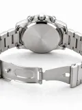 Erkek Gümüş Renk Metal Kordon Analog Kol Saati Takvim Göstergeli Beyaz Kadran - Gümüş