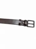 Erkek Hakiki Deri 4.5 cm Kot ve Kumaş Pantolon Kemeri Metal Tokalı Kahverengi