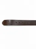 Erkek Hakiki Deri 4.5 cm Kot ve Kumaş Pantolon Kemeri Metal Tokalı Kahverengi