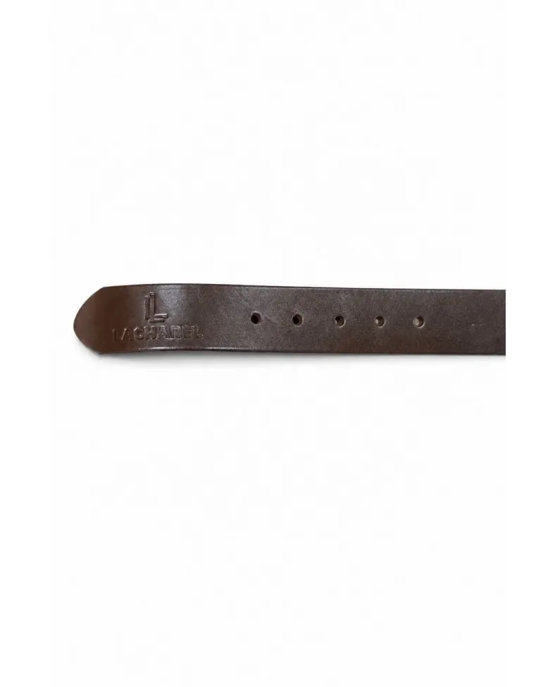Erkek Hakiki Deri 4.5 cm Kot ve Kumaş Pantolon Kemeri Metal Tokalı Kahverengi
