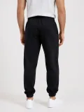 Erkek İki İplik Beli Lastikli Bağcıklı Regular Fit Jogger Eşofman Altı - Siyah