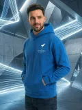 Erkek Baskılı Kapüşonlu Cepli Hoodie 3 İplik Pamuklu Sweatshirt - Saks Mavisii Somersan Giyim | Kadın, Erkek ve Çocuk Moda