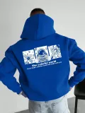 Erkek Baskılı Kapüşonlu Cepli Hoodie 3 İplik Pamuklu Sweatshirt - Saks Mavisi Somersan Giyim | Kadın, Erkek ve Çocuk Moda