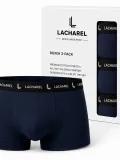 Erkek Likralı Pamuklu Nefes Alan Penye Boxer3'Lü Paket - Siyah & Gri & Lacivert