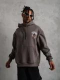 Erkek SCHOOL BOY Baskılı Kapüşonlu Sweat - Gri