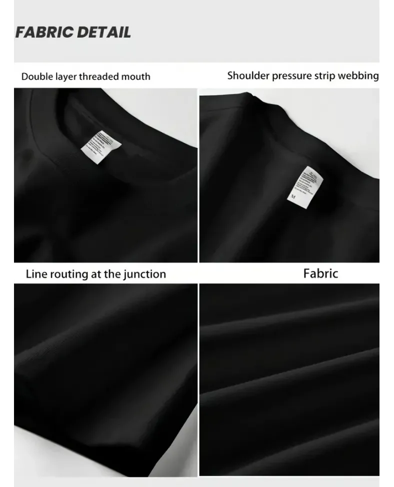 Geniş Kesim Pamuklu Tişört - "GANDHI The Project" Baskılı Siyah Kesim Kısa Kollu - Siyah