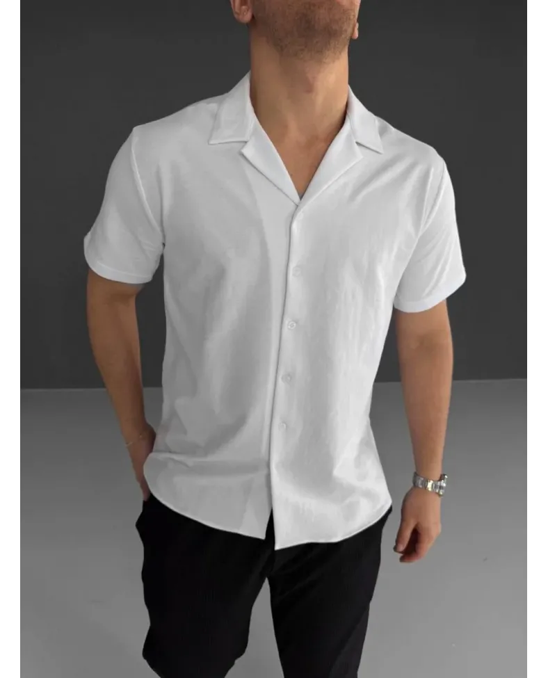 Erkek İki İplik Kumaş Gömlek - Beyaz Somersan Giyim | Kadın, Erkek ve Çocuk Moda