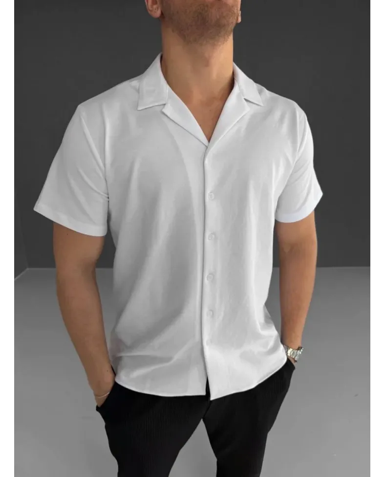 Erkek İki İplik Kumaş Gömlek - Beyaz Somersan Giyim | Kadın, Erkek ve Çocuk Moda