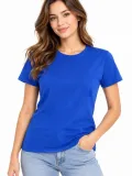 Kadın Basic Tişört Bisiklet Yaka Kısa Kol Günlük Yazlık Slim fit T-Shirt