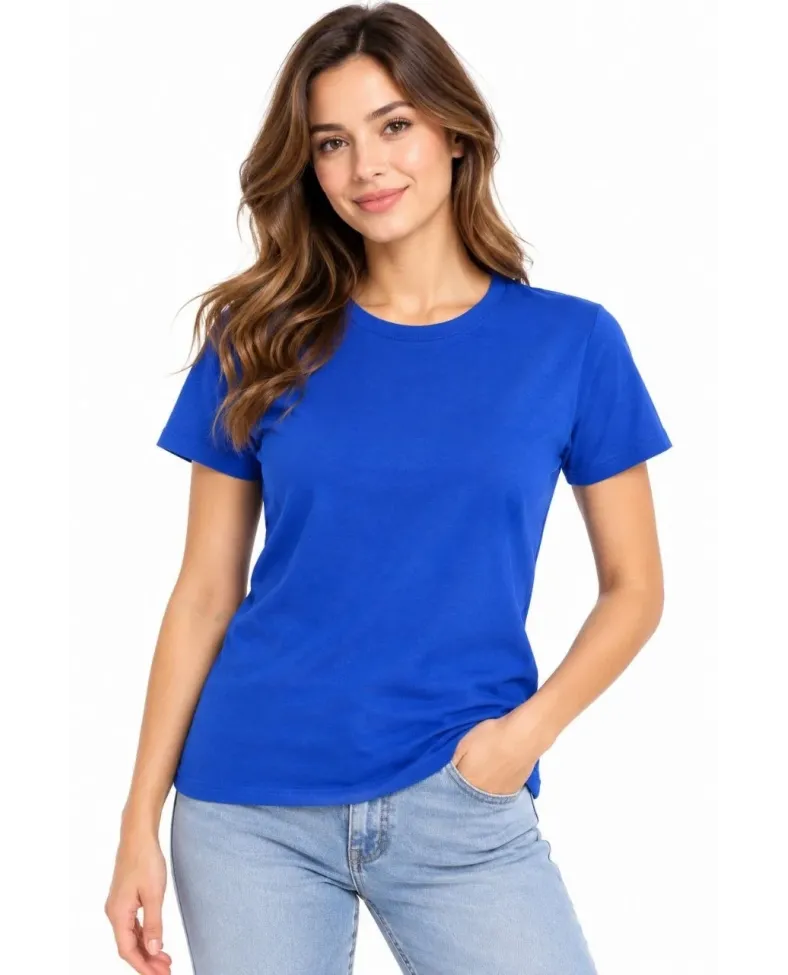 Kadın Basic Tişört Bisiklet Yaka Kısa Kol Günlük Yazlık Slim fit T-Shirt