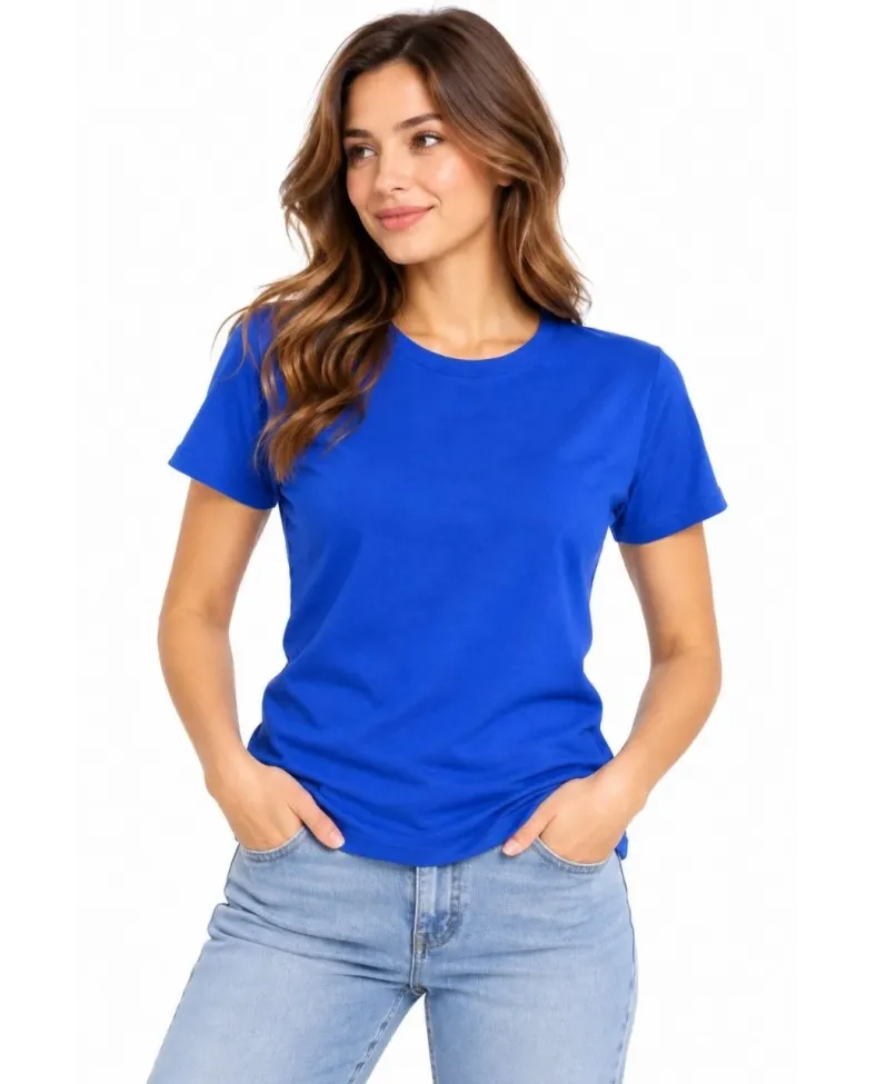 Kadın Basic Tişört Bisiklet Yaka Kısa Kol Günlük Yazlık Slim fit T-Shirt