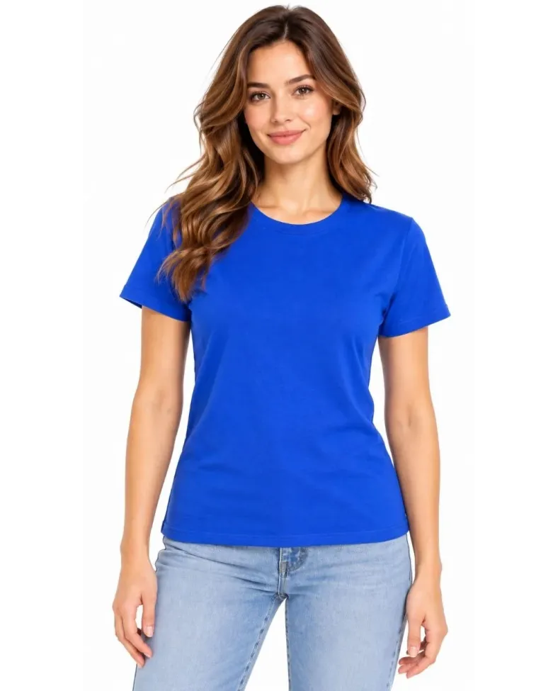 Kadın Basic Tişört Bisiklet Yaka Kısa Kol Günlük Yazlık Slim fit T-Shirt