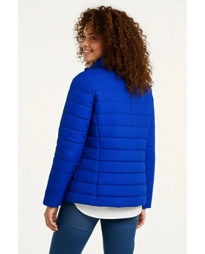 Kadın Mikro Su İtici Kapitone Baskılı Astarlı Fermuarlı Bomber Mont - Saks Mavisi Somersan Giyim | Kadın, Erkek ve Çocuk Moda