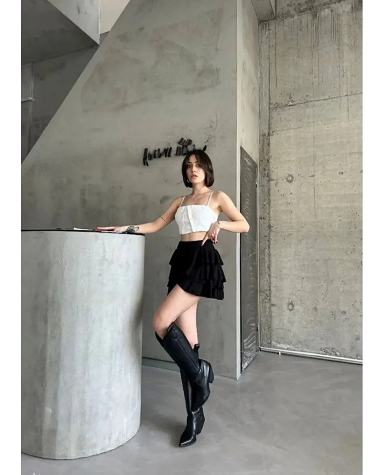 Kadın Mykonos Etek - Siyah