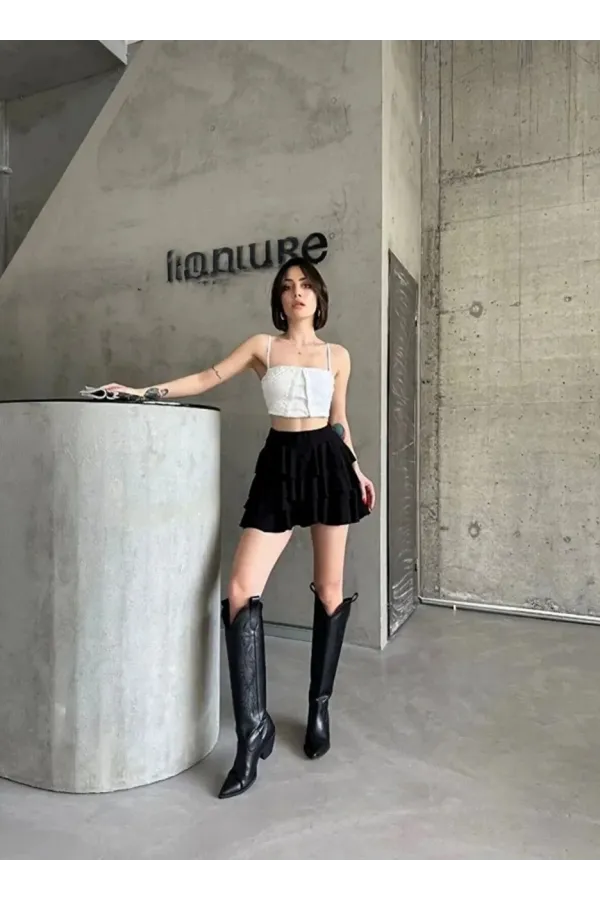 Kadın Mykonos Etek - Siyah