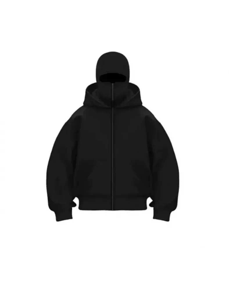 Kadın Samuray Ninja Çift Kapüşonlu Maske Detaylı 3 İplik Hoodie - Siyah Somersan Giyim | Kadın, Erkek ve Çocuk Moda