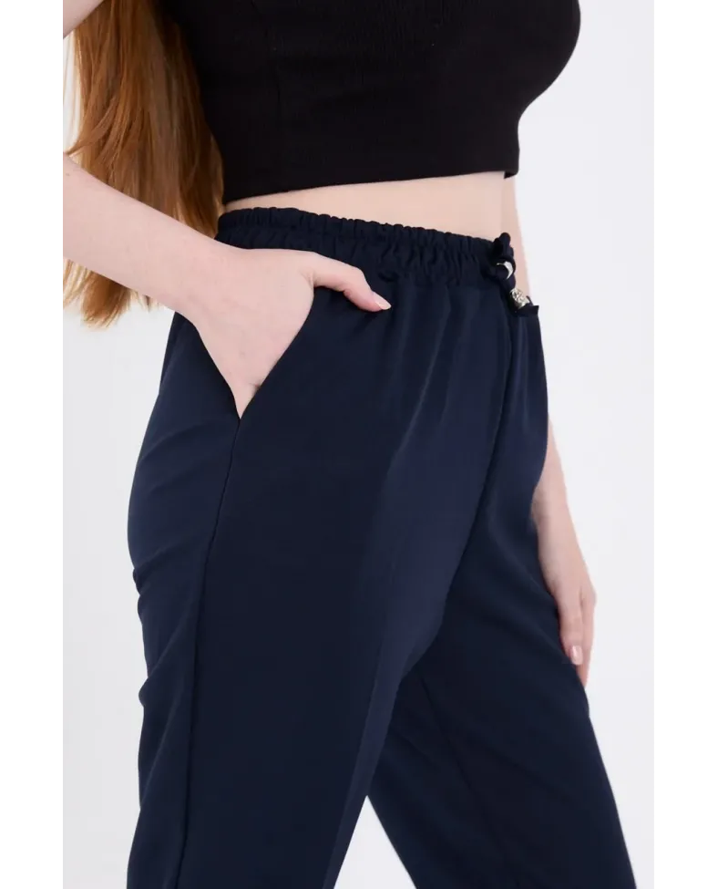 Kadın Tam Kalıp Basic Eşofman Pantolon - Lacivert