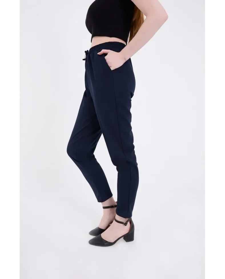 Kadın Tam Kalıp Basic Eşofman Pantolon - Lacivert